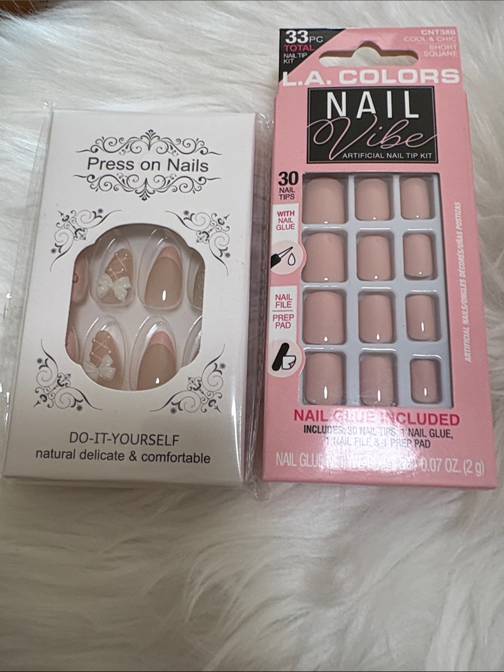 L.A. Colors Soft Pink Press-On Nail Sets